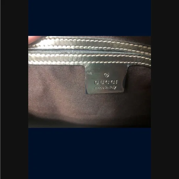 Authentic Gucci Brown and Bronze Supreme GG monogram Boston Bag - Image 7