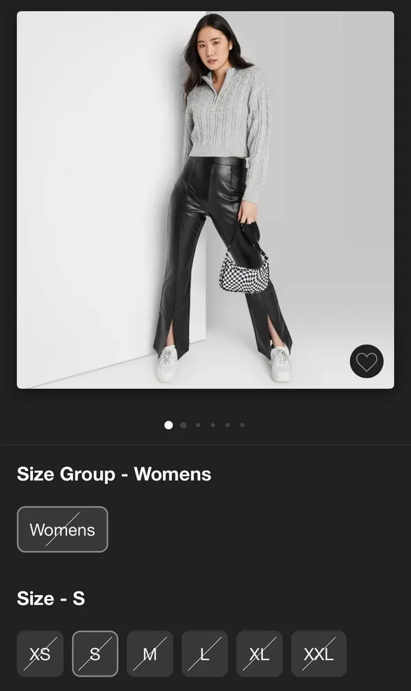 Wild Fable Faux Leather Flare Pants - Image 2