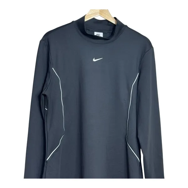 Nike‎ Sportswear Black Mock Neck Long Sleeve Bodycon Dress XL - Image 4
