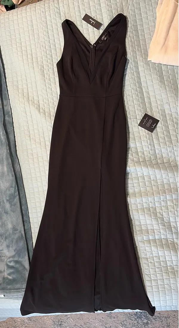 Lulus Black Dress Maxi Sleeveless - Image 3