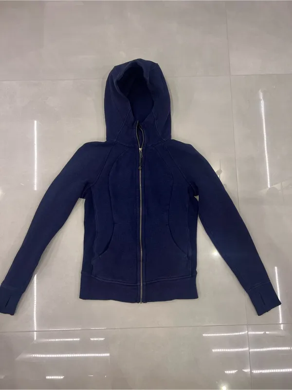 Lululemon Scuba Hoodie *Light Cotton Fleece Heathered Hero Blue - Image 4