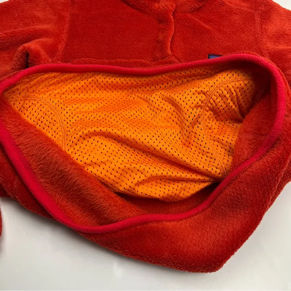 Patagonia Synchilla Polartec Thermal‎ Pro Womens Medium Orange Fleece Pullover - Image 9