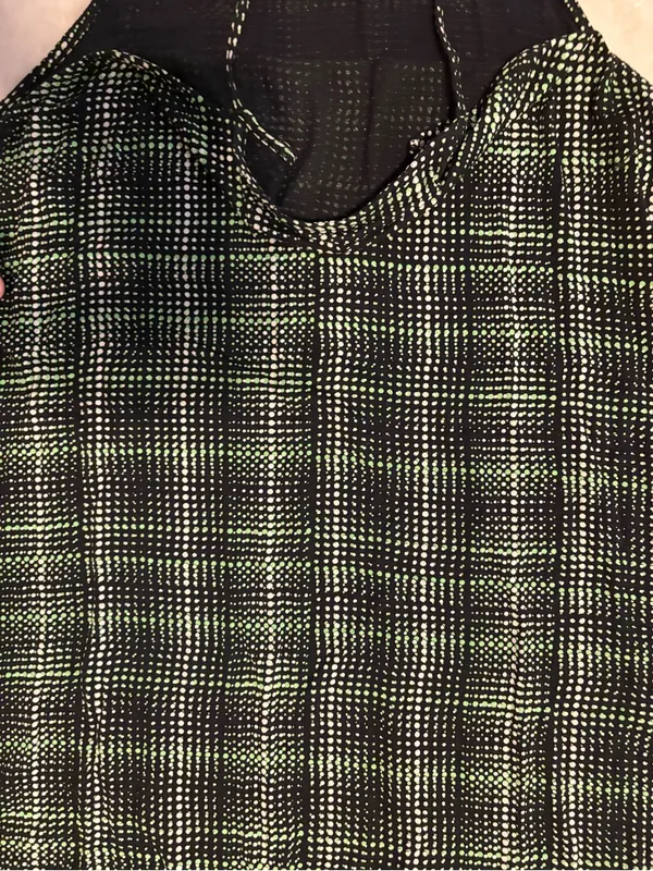 bp Black and White Plaid Slip Dress - Image 2
