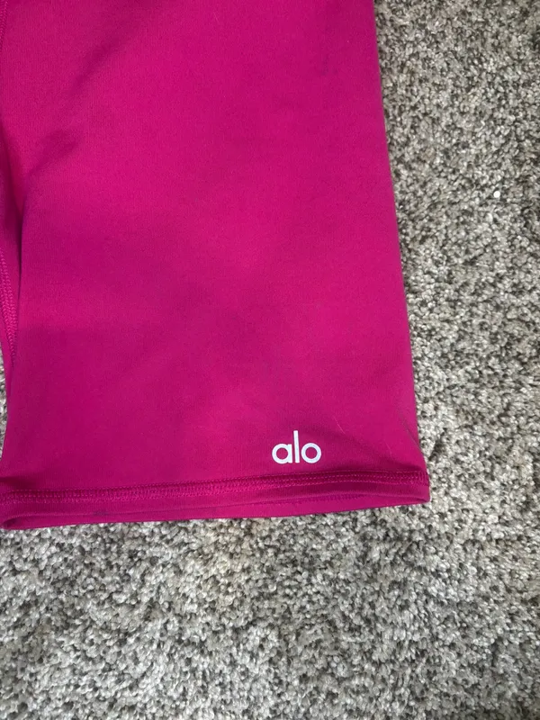 Pink Alo Yoga Biker Shorts - Image 3
