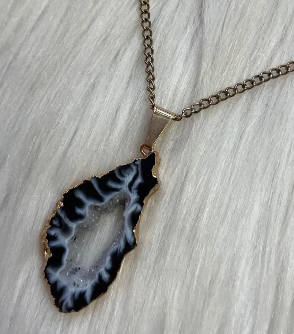 Black agate pendant necklace - Image 2