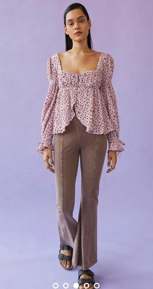 Urban Outfitters NWOT Allie Tie Sleeve Sleeve Blouse Floral Print Size S - Image 3