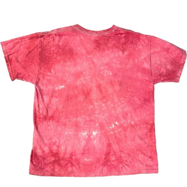 Vintage The Mountain Pink Tie Dye Cat Wooden Basket Tee T-Shirt AOP Large Kitten - Image 2