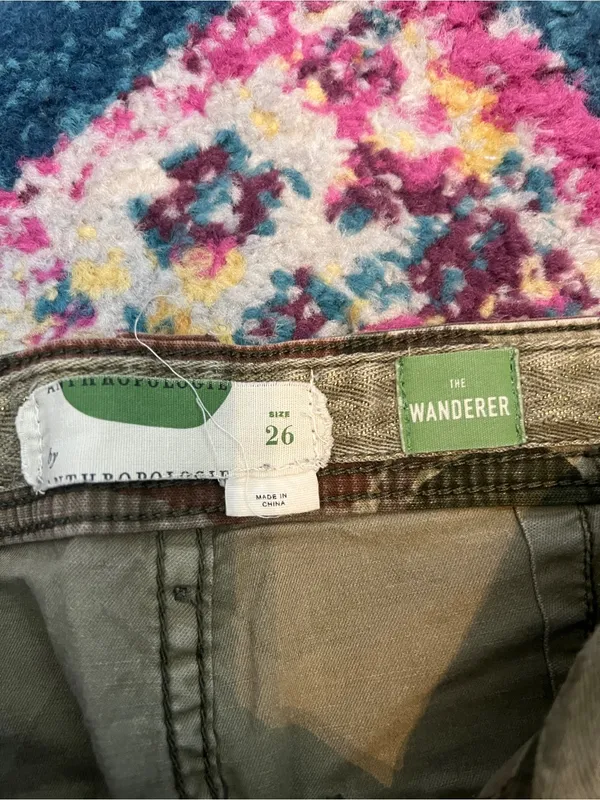 Anthropologie the wanderer Women’s Camo Utility Jeans with Multicolor Side Trim - Image 12