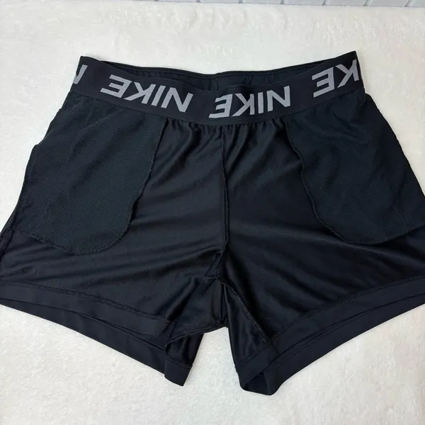 Nike Black Athletic Shorts‎ with Elastic Waistband size M - Image 8