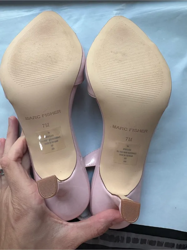 Marc Fisher Nylas Heeled Sandals Light Pink 7M - Image 6