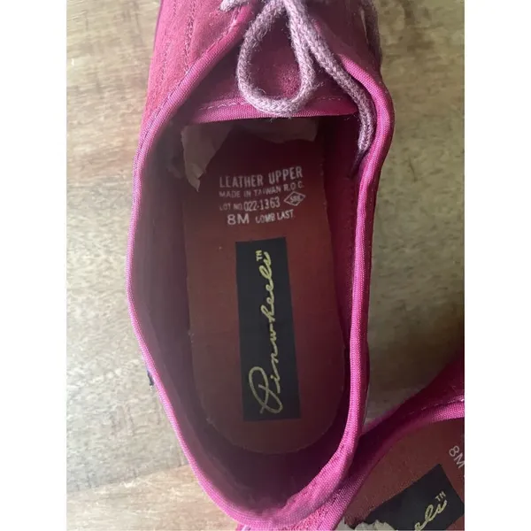 Vintage Pinwheels Sneakers raspberry genuine suede - Image 3