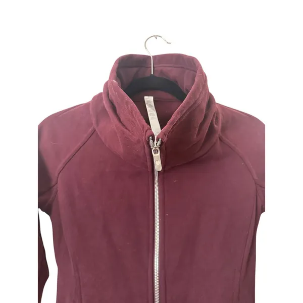 LULULEMON Radiant‎ Zippered Jacket II Maroon Sz 4 - Image 4