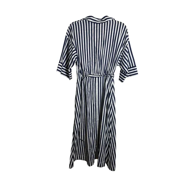 NWT Zara Blue White Striped Belted Dress Sz. XS - Image 9