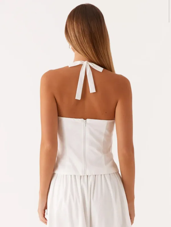 Peppermayo Exclusive - Cheryl Bustier Halter Top - White - Image 4