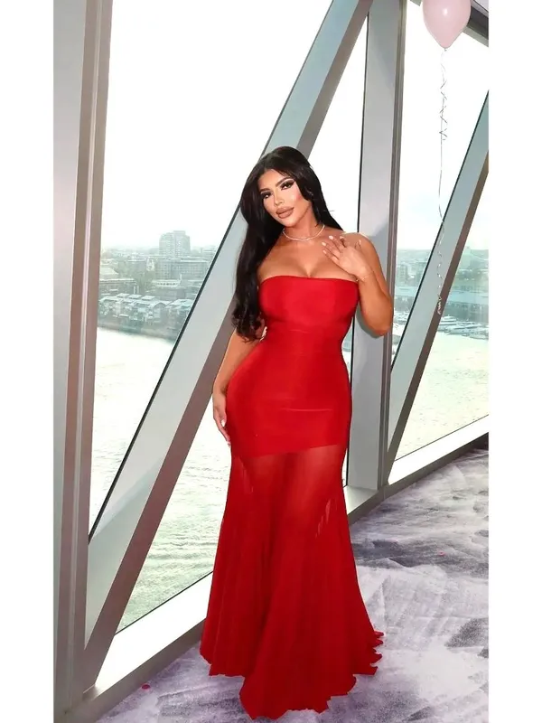 Deme by Gabriella Dahlia Gown in Maroon Small New Womens Maxi Long dress - Image 11