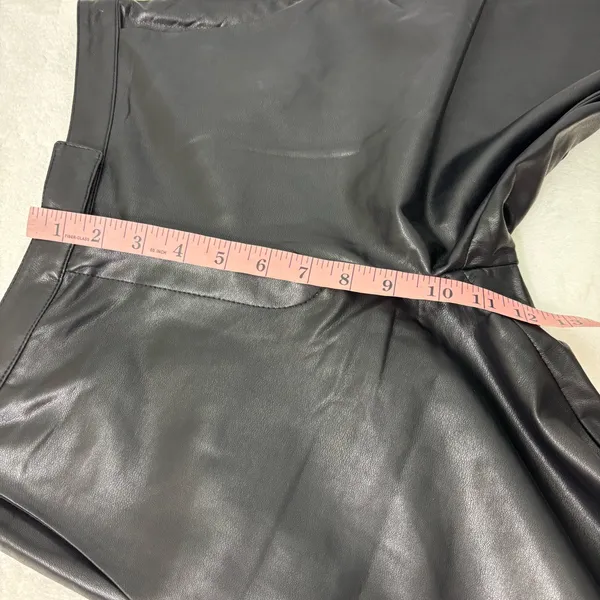 Princess Polly Zyaire Mid Rise Faux Leather Pants Black Size 4‎ - Image 10