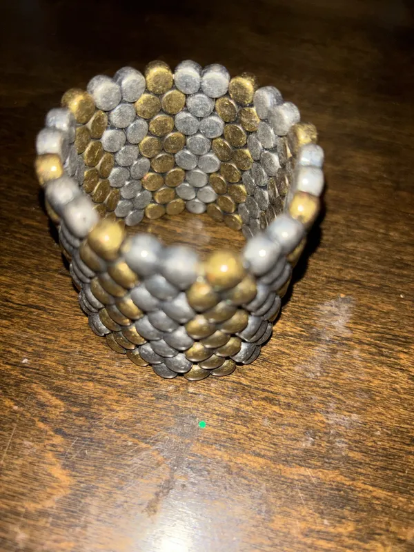 Sliver/Gold Beaded Stacker Bracelet(Pre - Image 4