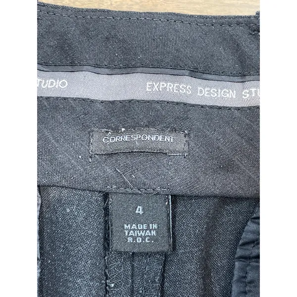 Express Correspondent Wide Leg Charcoal Gray Lightweight Pants Size 4 Minimalist - Image 5