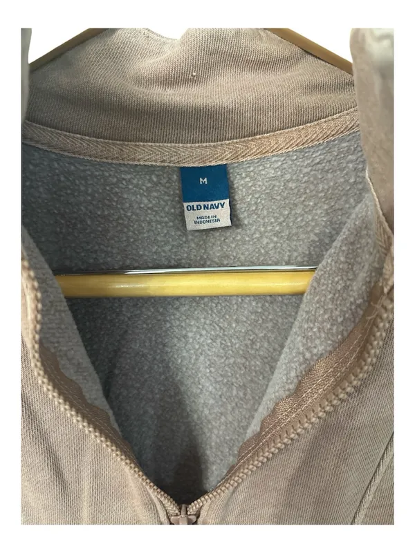 Old Navy Beige-Taupe Quarter-Zip Pullover - Image 4