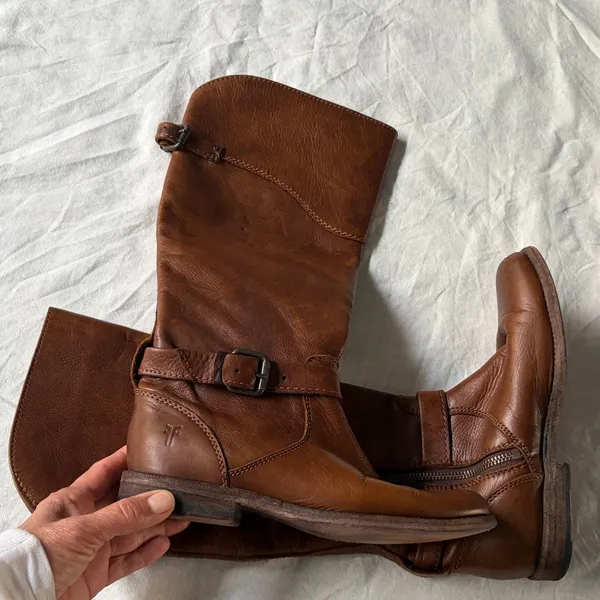 Frye Brown Leather Knee-High Boots - Image 2