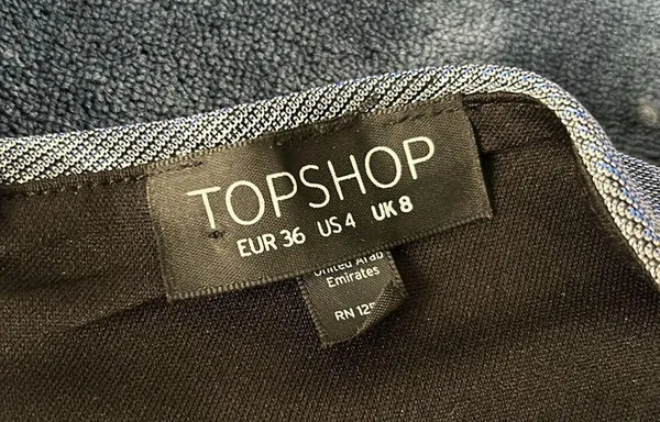Topshop Metallic Silver Grey Leopard Animal Print Mini Dress Sz 4 - Image 9