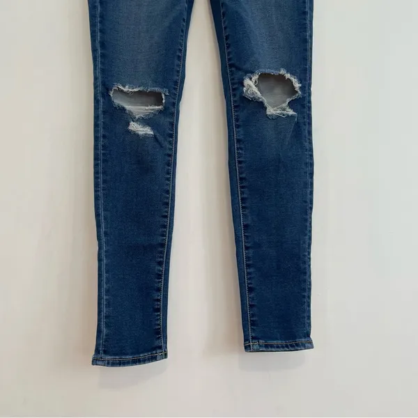 AMERICAN EAGLE Ne(x)t Level High-Waisted Jegging Soft Knit Hi-Rise Dark Ripped 4 - Image 5