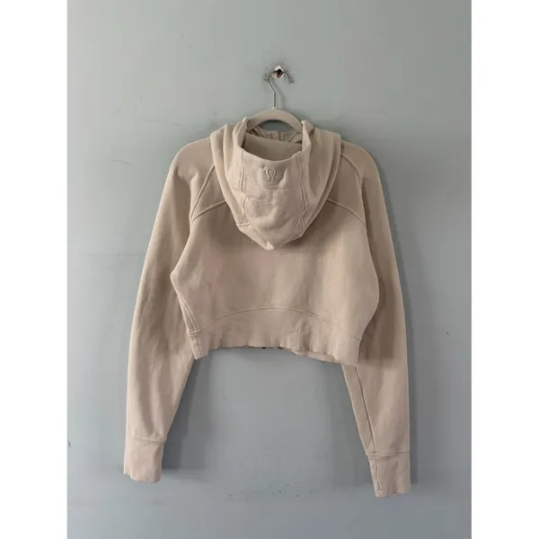 Lululemon Scuba Full Zip Cropped Hoodie Bone Off White Jacket‎ - Image 2