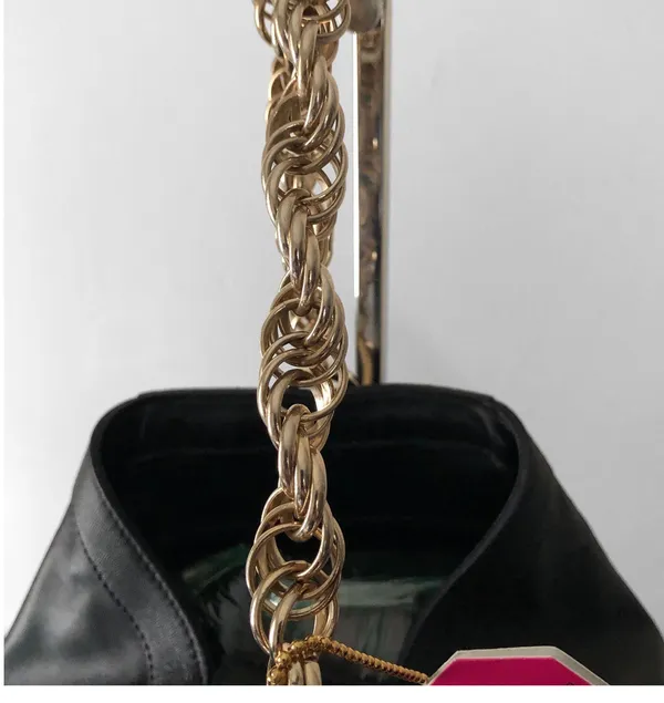 Versace For H&M Black Leather Charms Hobo Bag - Image 13