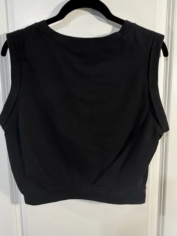 Arrive Guide Black Sleeveless Cropped Muscle Tank Top Size M - Image 3