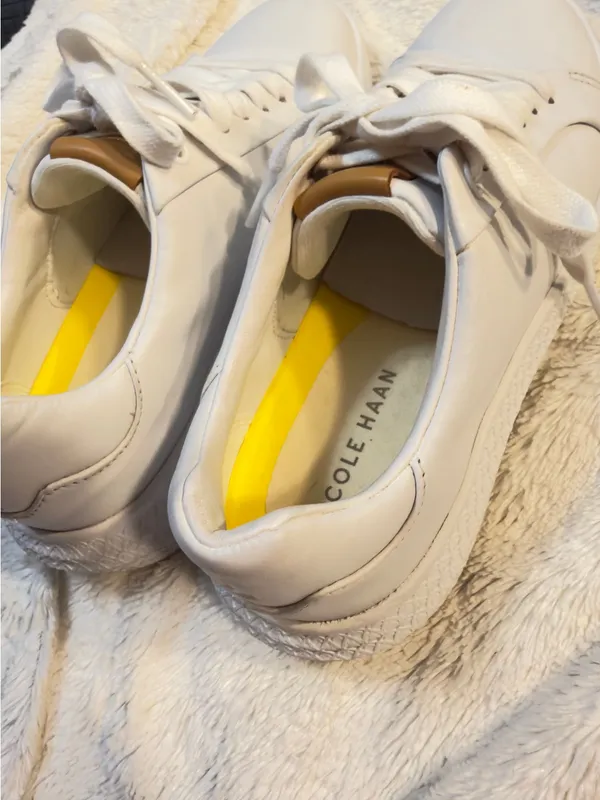 Cole Haan Women's Grand Hurrion Cup Lace-to-Toe Sneakers, White/Irish Coffee 6.5 - Image 4