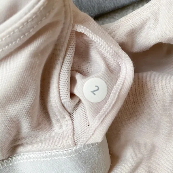 Lululemon Bra Colorblock Sz 2 Pink Green Gray Pastel Crossback - Image 3