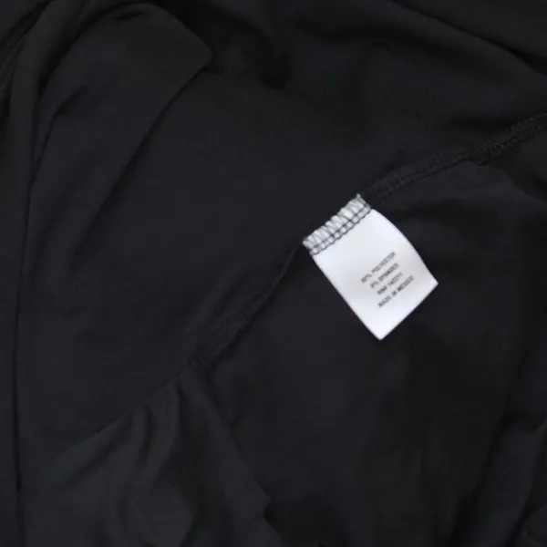 NWT 24Seven Womens Plus Size Knit Faux Wrap Short Sleeve Dress Black 1X - Image 4