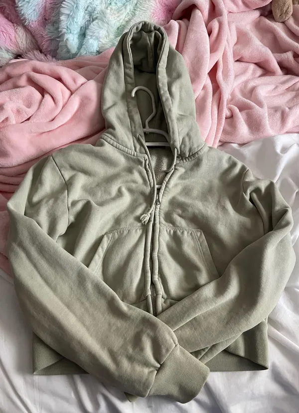Brandy Melville Cropped Zip-Up - Image 2