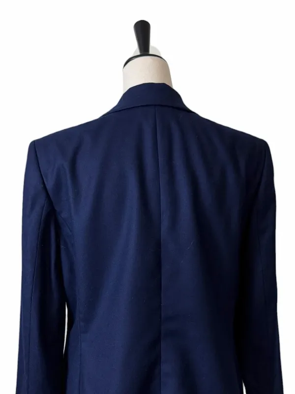 Pendleton Vintage Virgin Wool Blazer Size 12 Single Button Lined Solid Blue 90s - Image 9