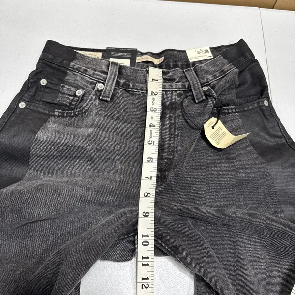 Levi's Premium Women Baggy Dad Straight Leg Mid Rise Jeans 24 Black Side Stripes - Image 13