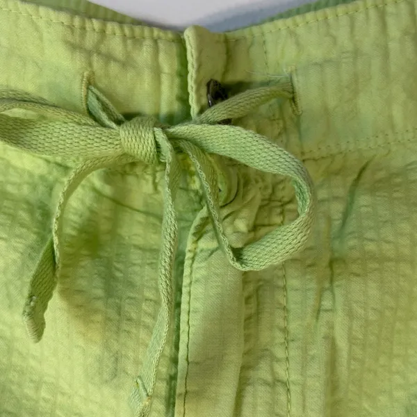 Fresh Produce Lime Green Seersucker Cotton‎ Skirt XL Drawstring - Image 5