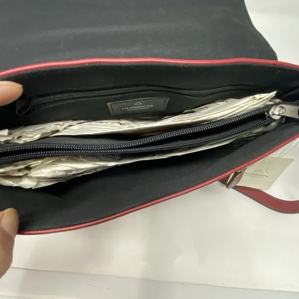 Liz Claiborne Women's Red Leather Purse Shoulder Bag - Image 7