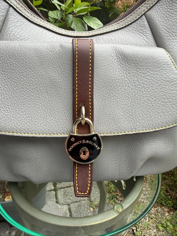 Dooney & Bourke Samba Leather Logo Lock Hobo Bag - Image 2