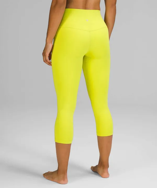 Lululemon Align High-Rise Crop Athletic Yellow Leggings 21" Size 6 - Image 2