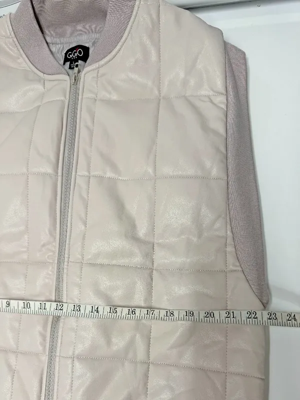 GiGiO Faux Leather Quilted Bomber Vest - Image 9