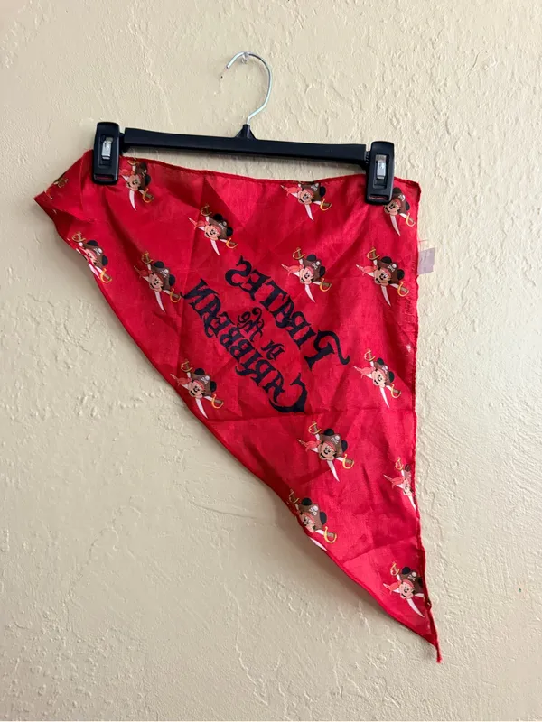 Disney Pirates of the Caribbean Red Bandana Scarf - Image 3