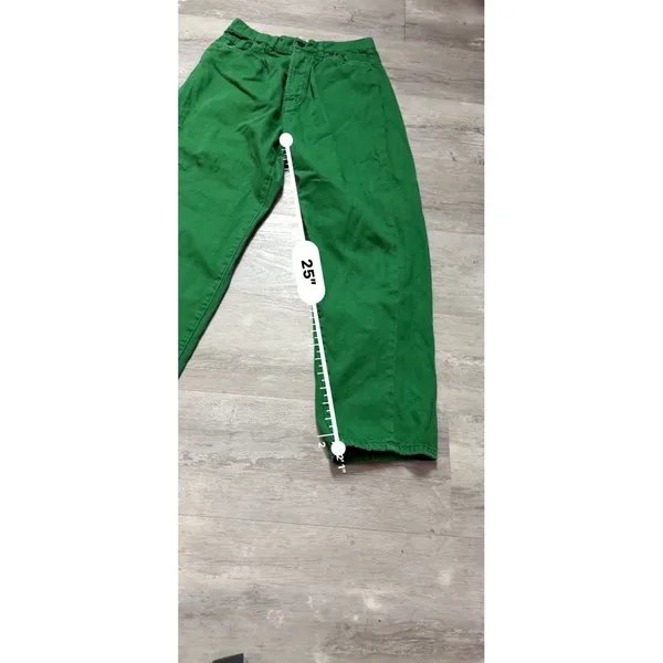 Sandrine Rose x Free People Sapin Green Wide Leg Jeans Sz 27 High Rise A4-0008 - Image 5