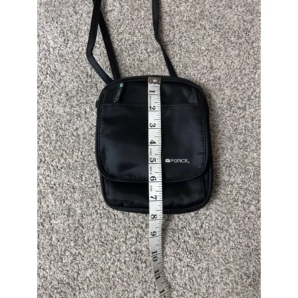 G-Force Black Nylon Crossbody Travel Bag Small Utility Pouch with ID‎ Window - Image 4