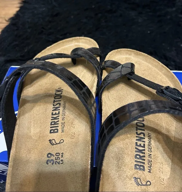 BIRKENSTOCK Mayari black metallic gladiator sandals slippers shoes eur 39 new - Image 3