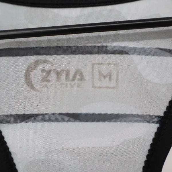 Zyia Tank Women M Gray Camo Striped Racerback Activewear Excellent - Image 3