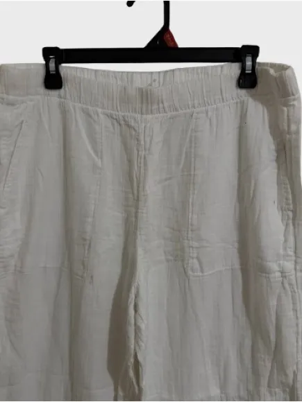 NWOT GAP White Elastic-Waist Casual Pants - Image 3