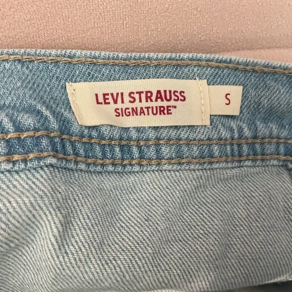 NWT Levi Strauss Signature Women's Vintage 95 Seamed Denim Midi Skirt Size‎ S - Image 5