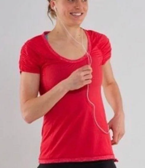Lululemon Willpower Short Sleeve Shirt in Red - Image 2