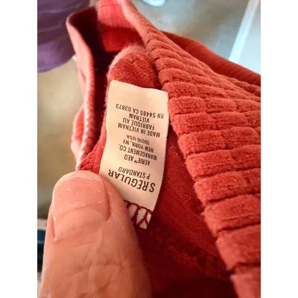 Aerie Flare Pants‎ Size S Regular Rust Orange Corduroy Ribbed Bell Bottom Leg - Image 9