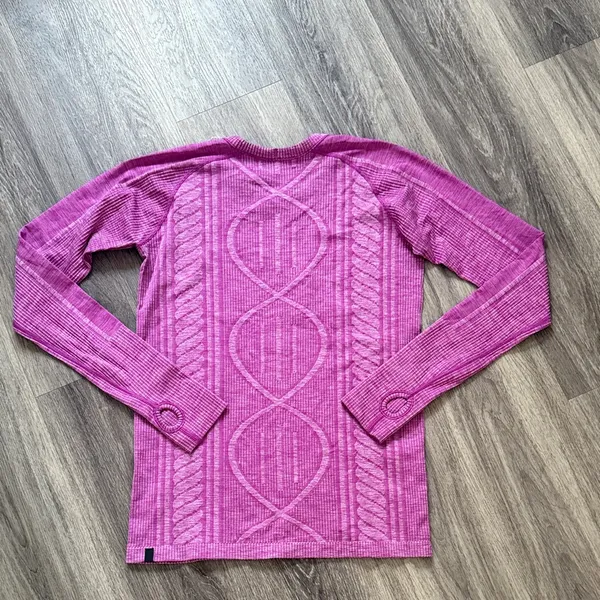 lululemon Magenta Crew Neck womens long sleeve top Rest Less Pullover - Image 5